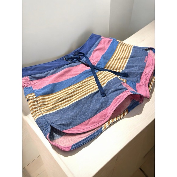 Patagonia Wavefarer Board Shorts Women's 2 Fitz Stripe Blue 5" Swim Trunks - Picture 2 of 8